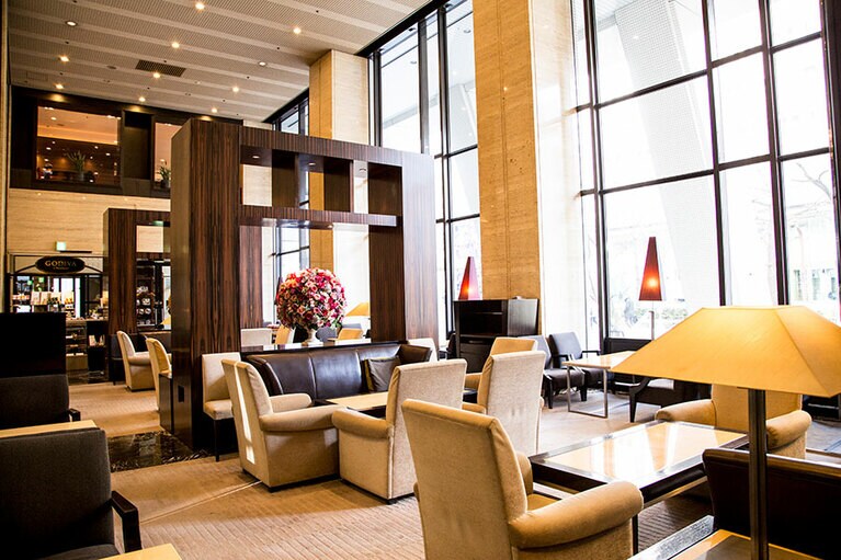 ティーラウンジ「ファウンテン」の店内。