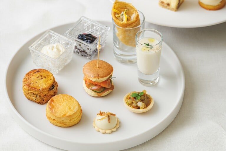 セイボリープレートのイメージ。身体にやさしい素材で、最後まで楽しめるセットなのは同ホテルならでは。