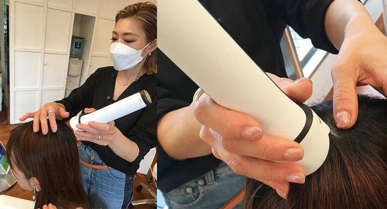 店長で毛髪診断士のERIさんにチェックしてもらいました。