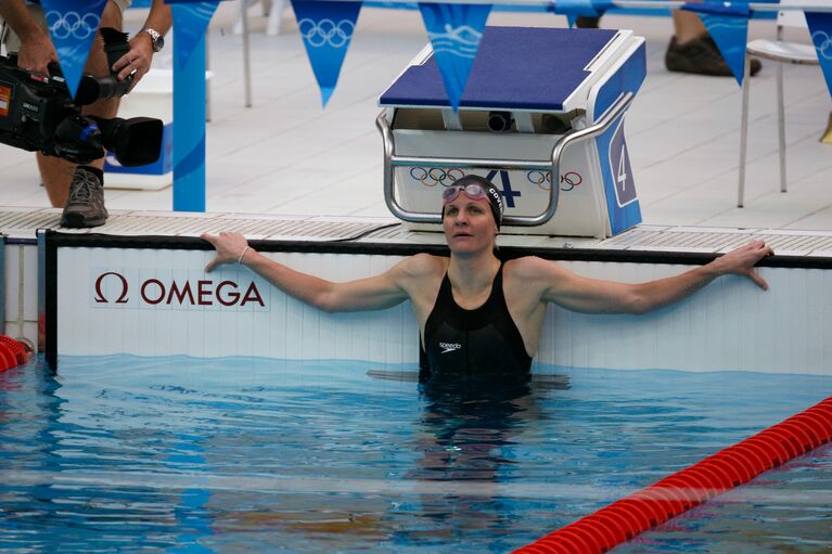 北京大会の女子200m背泳ぎ準決勝で。©2008／International Olympic Committee（IOC）／HUET, John