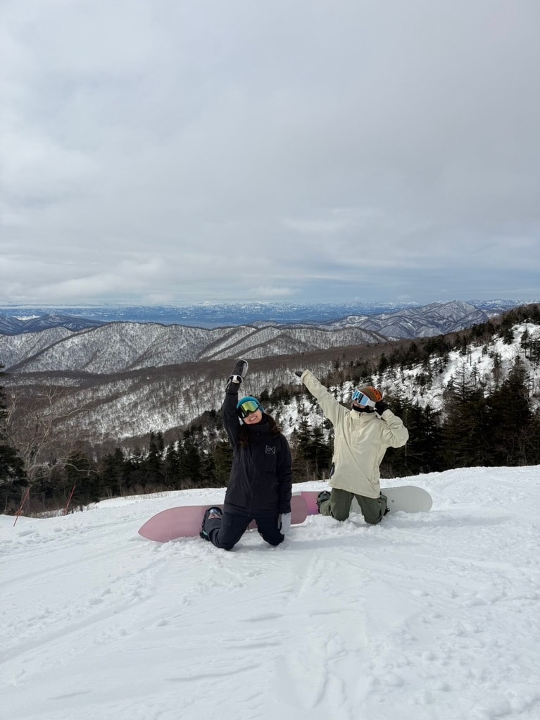 グランデコスノーリゾートにて。写真提供＝除村仁美