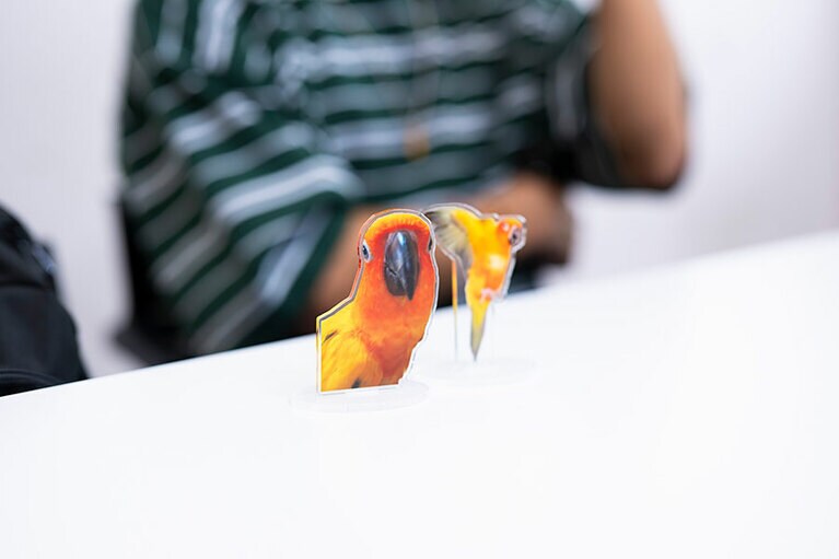 ファンの方が作成したぜんいつくんのアクリルスタンド。全身バージョンとバストアップバージョンの2種類がある。