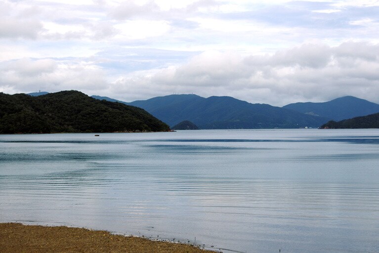 山が折り重なる風景が、どことなく瀬戸内に似ているような？