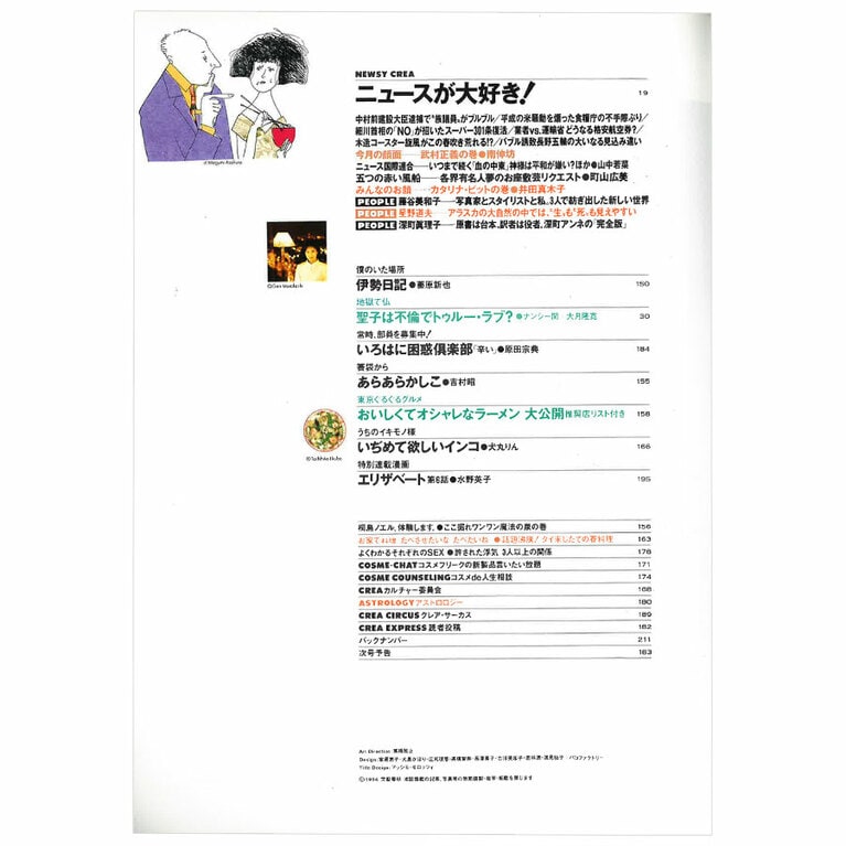 1994年5月号目次。