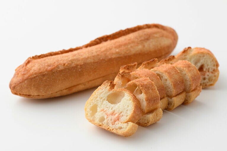 明太子フランス 1本 250円。