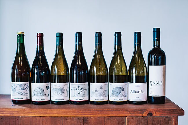 【Winerystay TRAVIGNE】ジャズのように自由な発想で造ったどうぶつシリーズや、クラシック音楽のように骨格のあるワイン「サブル」など。Photo: Masahiro Shimazaki