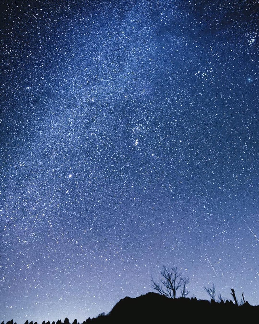【長野県】南信州の星空。写真は平谷村。撮影：@moon_0825e(Instagramアカウント)