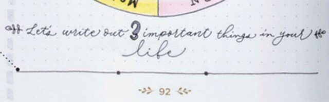 人生で大切にしたい3つのことを書き出す