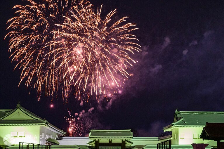 ウインターフェスティバル山形冬の花火大会。