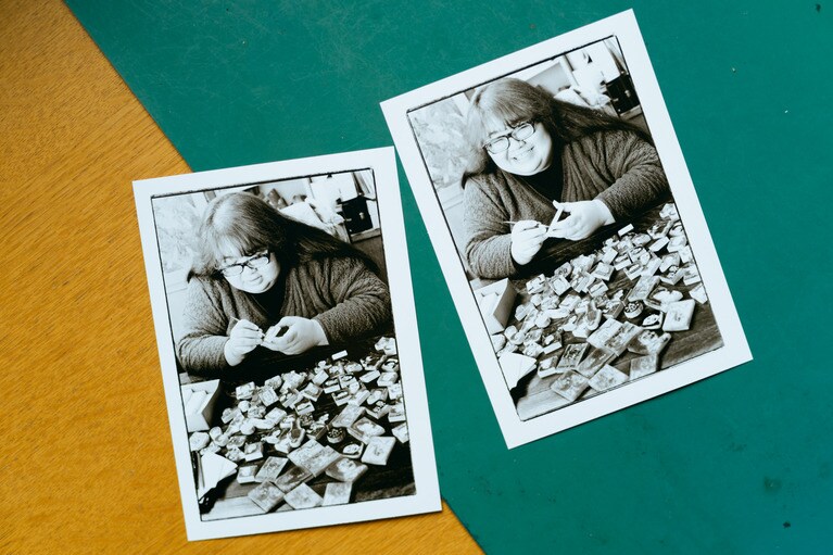 現在保管されている消しゴム版画は5147点。しかし生涯何個の消しゴムを彫ったのかは誰にもわからない。