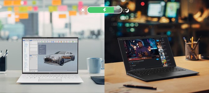 最長14時間（動画再生時）/31時間（アイドル時）の長時間駆動が可能（※1）。