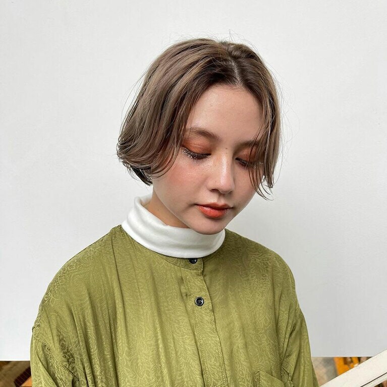 自分での再現性も意外に高い、アンニュイショートボブ。