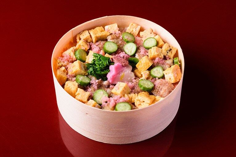 【桜テイクアウト】うなぎ割烹 大江戸 うなぎお花見ちらし寿し。