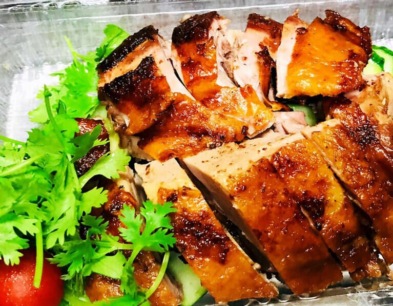 ダックのオーブン焼き(1/4羽) 1,580円。