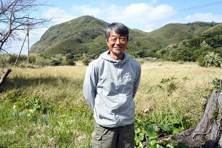 本村区長の貴船 森さん。噴火のたびに“一人ではない、島のみんなが一緒の家族”と意識するそう。