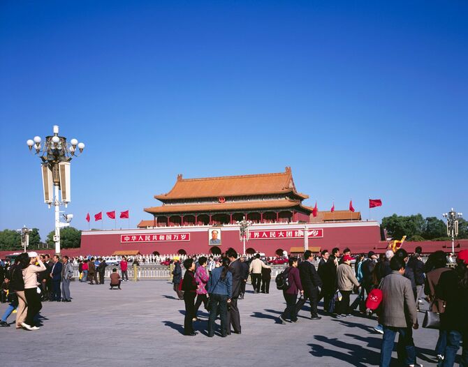 中国の政治の中枢・北京。写真は天安門広場。 写真:hoyano/イメージマート