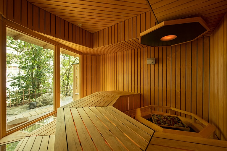 おちあいろう［静岡／天城湯ヶ島温泉］月の湯にある茶室サウナ。