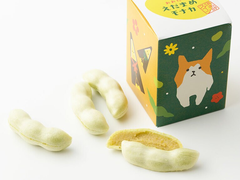 おおだてえだまめモナカ 6個入り 1,290円／山田桂月堂