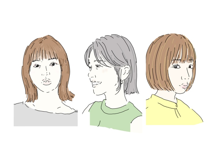 今は“すんっ”と形容したくなるような、縦に落ちるシルエットのボブスタイルが主流。