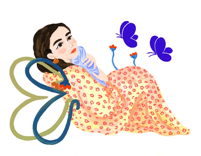 算命学のイラストを手掛ける中村桃子さんが描いた「平野ノラ」。