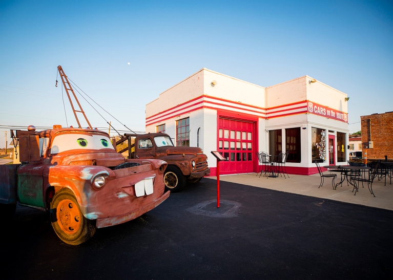 「カーズ・オン・ザ・ルート」には、映画『カーズ』の登場キャラクター「メーター」のモデルとなったトラックが。photo：Kansas Tourism