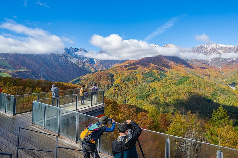 白馬村の秋景色。