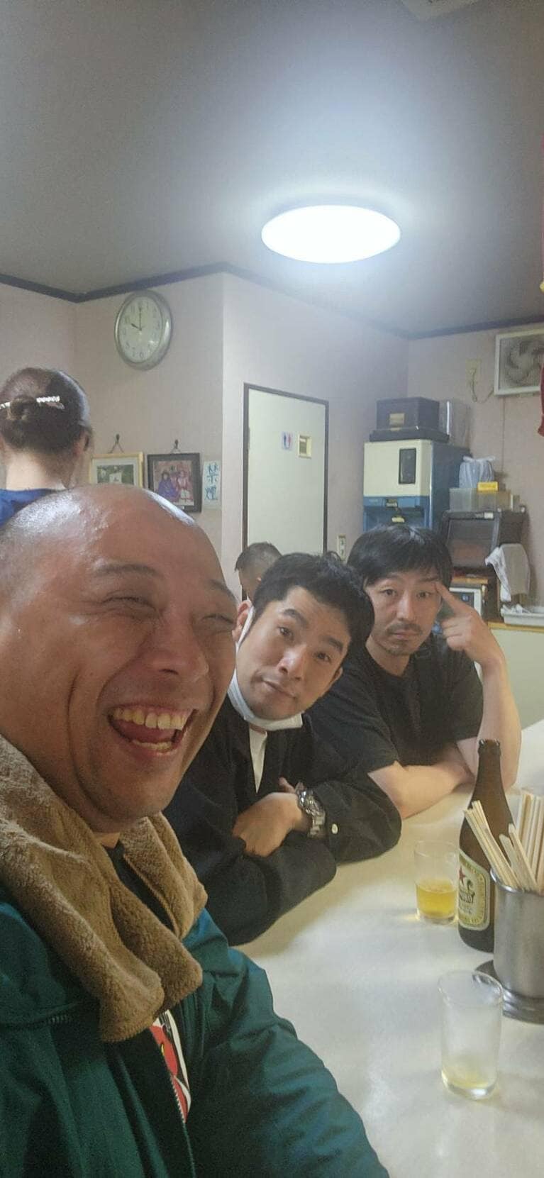 単独ライブで訪れた長崎の「満福」にて。