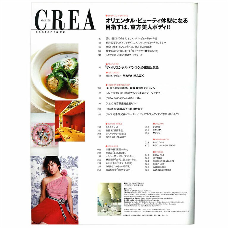 2001年5月号目次。