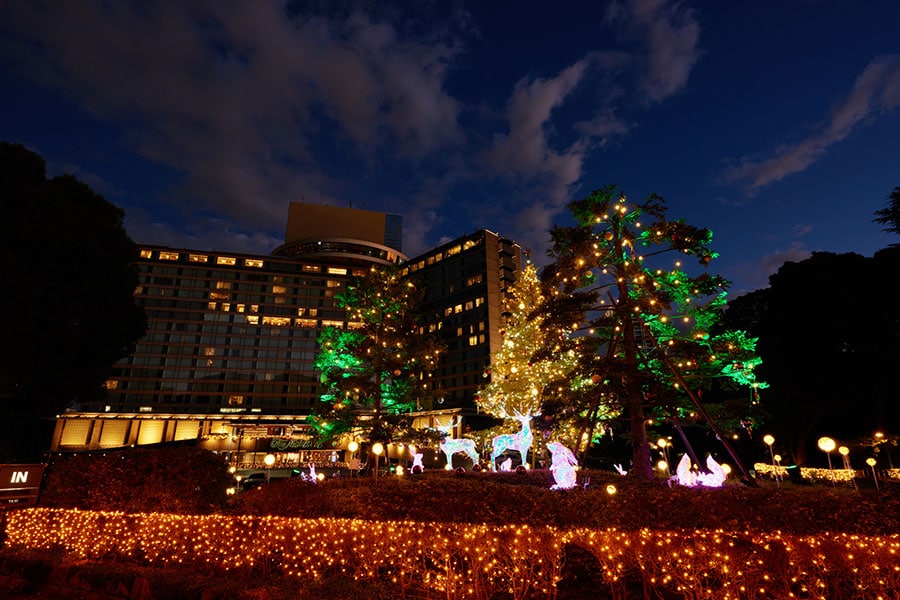 ホテルニューオータニ（東京）のクリスマスツリー。