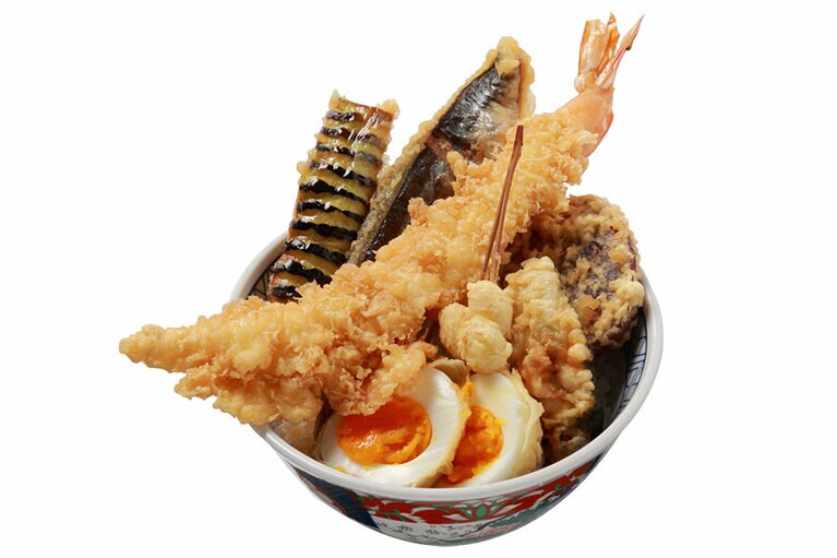 【第7位】銀座 ハゲ天(黒塀横丁)「超特大海老と秋の味覚天丼」2,160円(税込)。