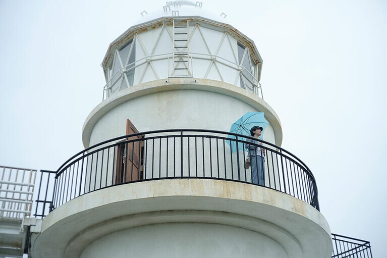 灯台からは熊野灘が見える。