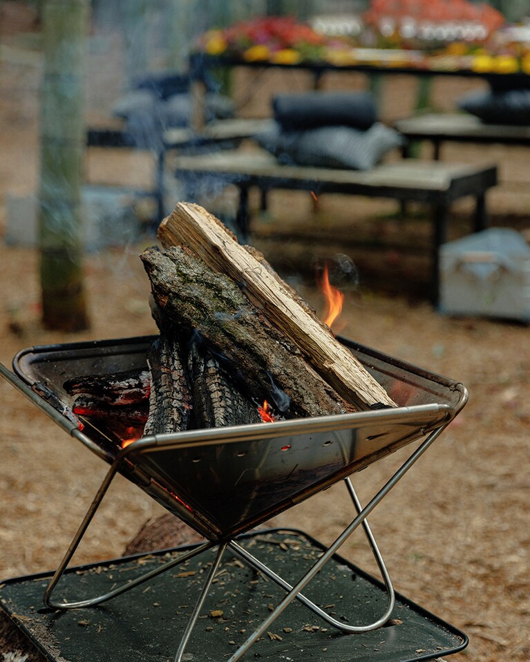 炎であたたまる。