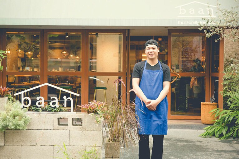 タイ人シェフの曽 勵翔さん。タイ本国のドンシェフも1～2カ月に1度は台湾を訪れている。