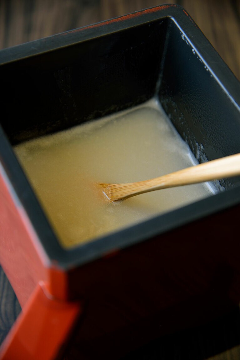 とろとろの蕎麦湯。