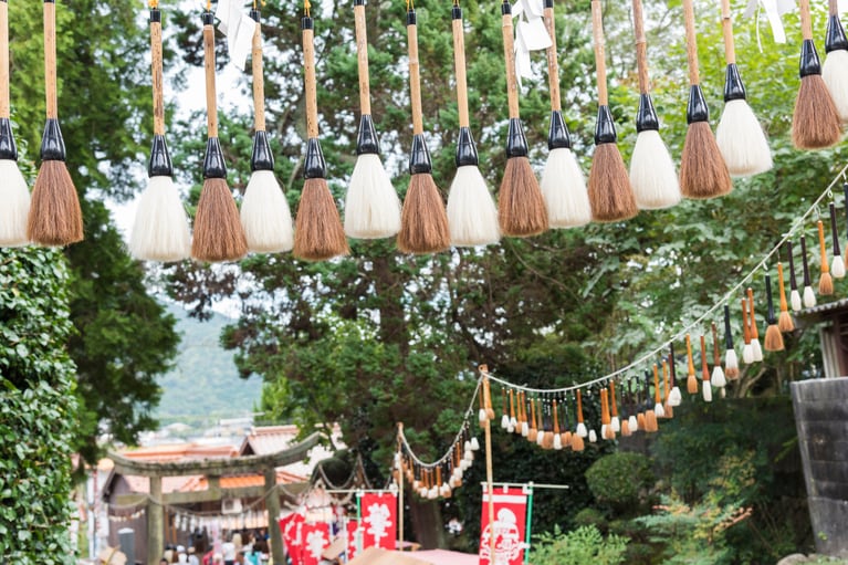 毎年秋分の日に開催される筆まつり。©Jphoto/イメージマート