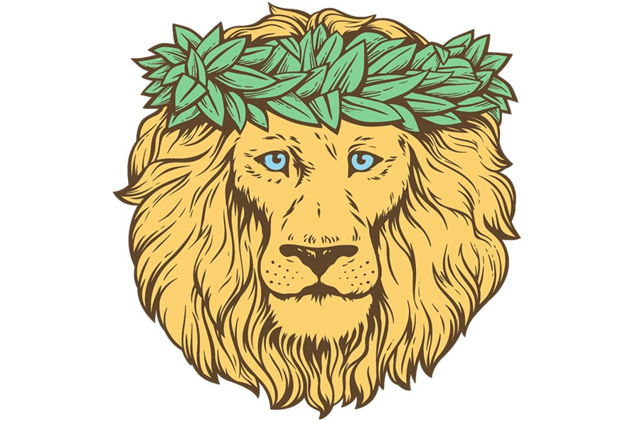 2018年から、ライオンのデザインは、ハクレイを冠にしたライオン。