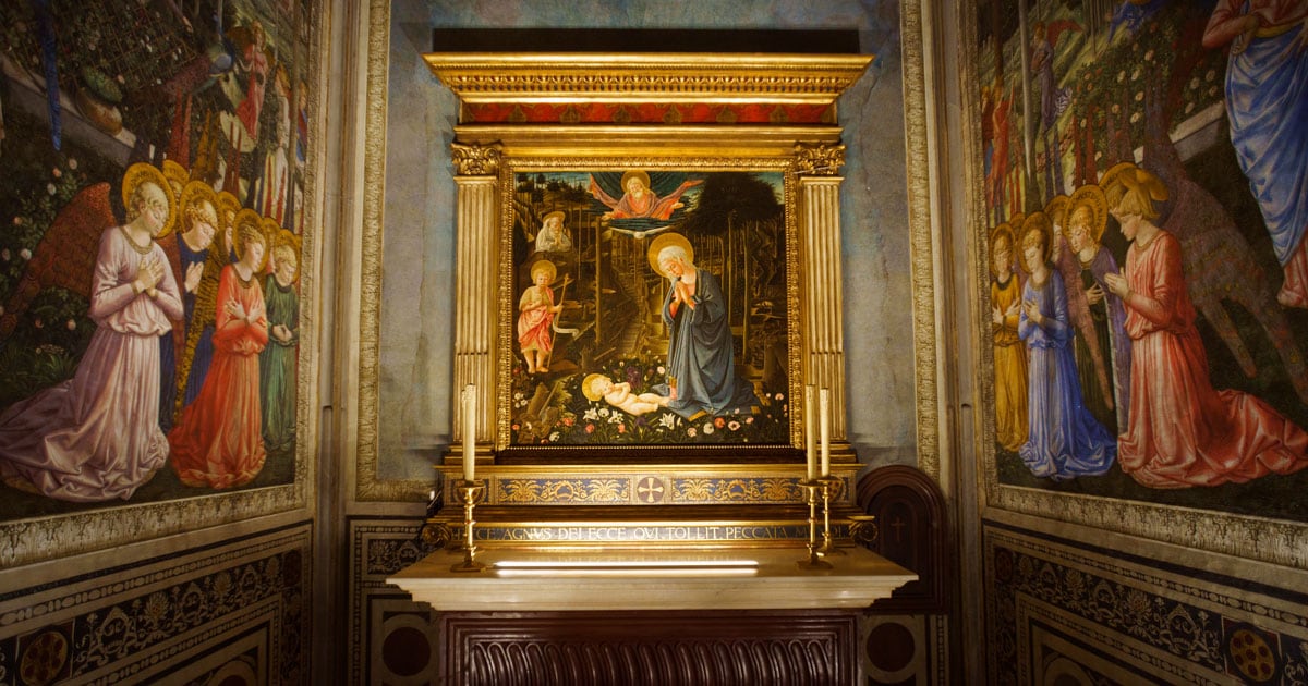 木製　絵皿　飾り皿　東方三博士の旅　フィレンツェ　メディチ・リッカルディ宮殿 メディチ・リッカルディ宮 外観からは想像できない 煌びやかな礼拝堂