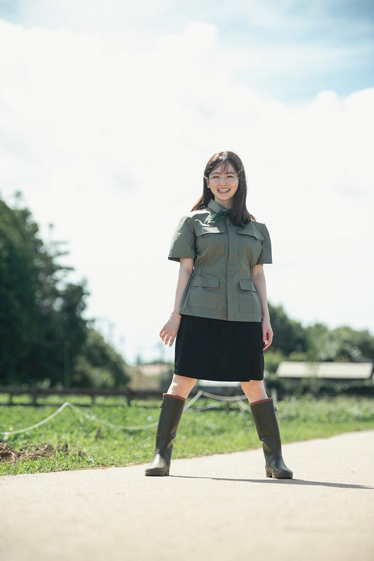 快晴の下、自然の恵みに触れ、気分もリフレッシュ。