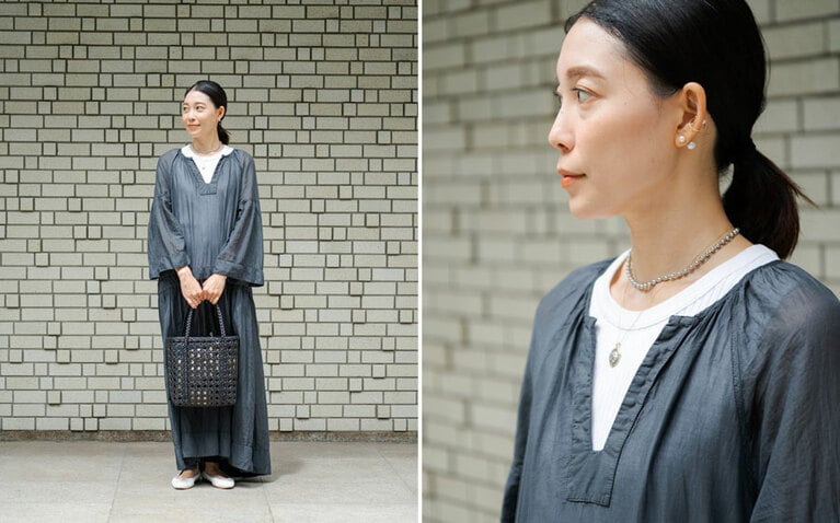 インナー次第で街でもリゾートでも映える１着。