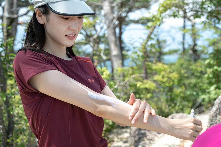 日焼け止めの塗り直しは休憩ごとに。