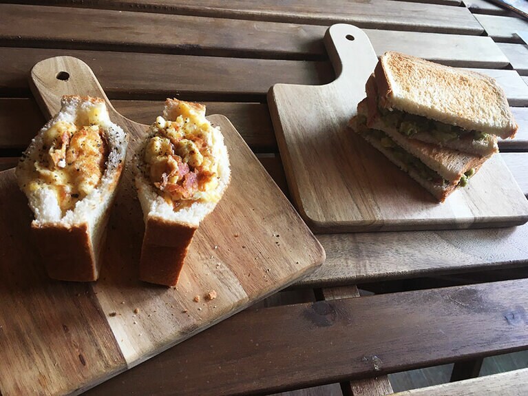 サンドイッチは注文が入ってから調理。出来立てを味わえます。