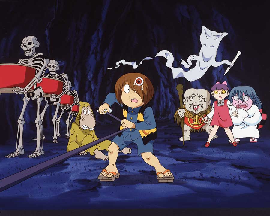 『リング』や『学校の怪談』などホラーブームが巻き起こった'90年代、アニメ第4期が放送された ©水木プロ・東映アニメーション