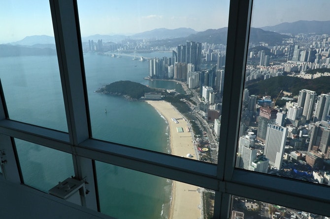 釜山・エックス・ザ・スカイから海雲台を一望に！