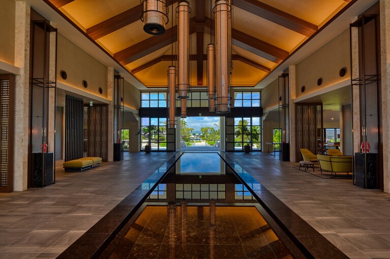 リゾートに到着したゲストは、まずこの素敵な光景に感激！