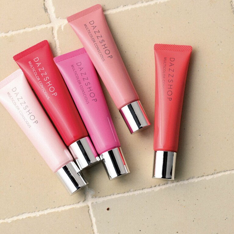 DAZZSHOP「マルチカラーコンシャス」左から：00、03、04、05、02 各16g 各2,500円／DAZZSHOP