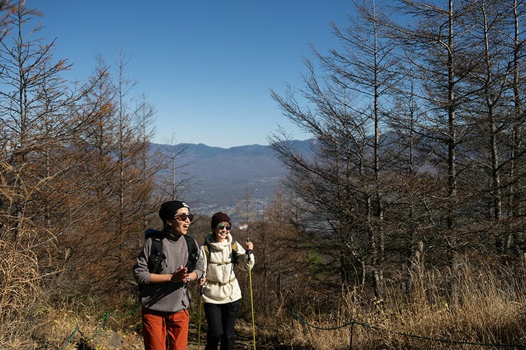 「着いた〜！」と二人とも嬉しそう。