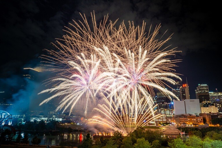 絶景花火。（2025年）