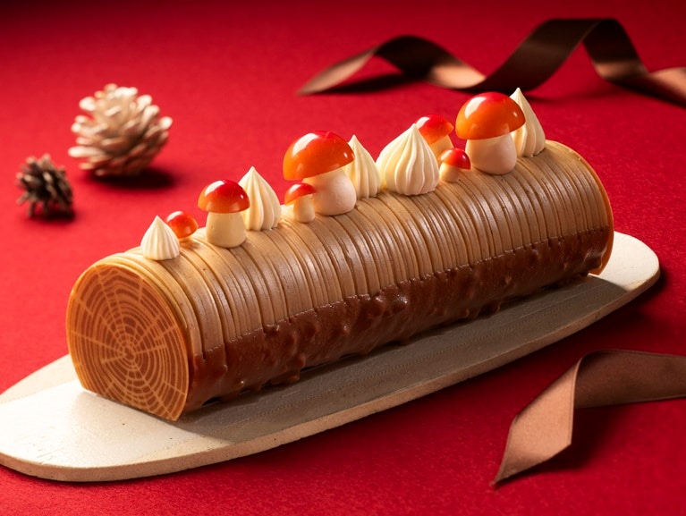 新作「ブッシュ・ド・ノエル」7,560円。長さ23cm×高さ7cm。