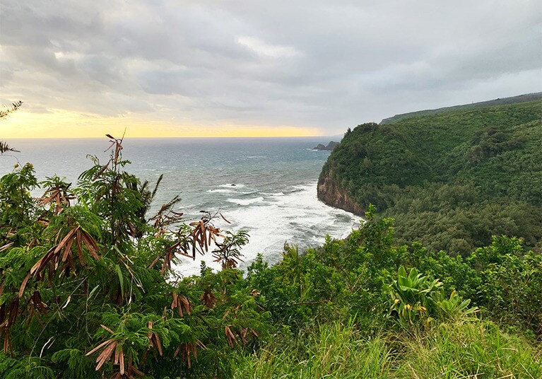 ポロル渓谷展望台からの景色。