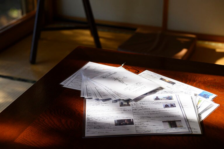 これまで提供していたコーヒー豆のラインナップや、ユニークな映画解説が置かれているので、それを読むだけでもあっという間に時間が過ぎていきます。